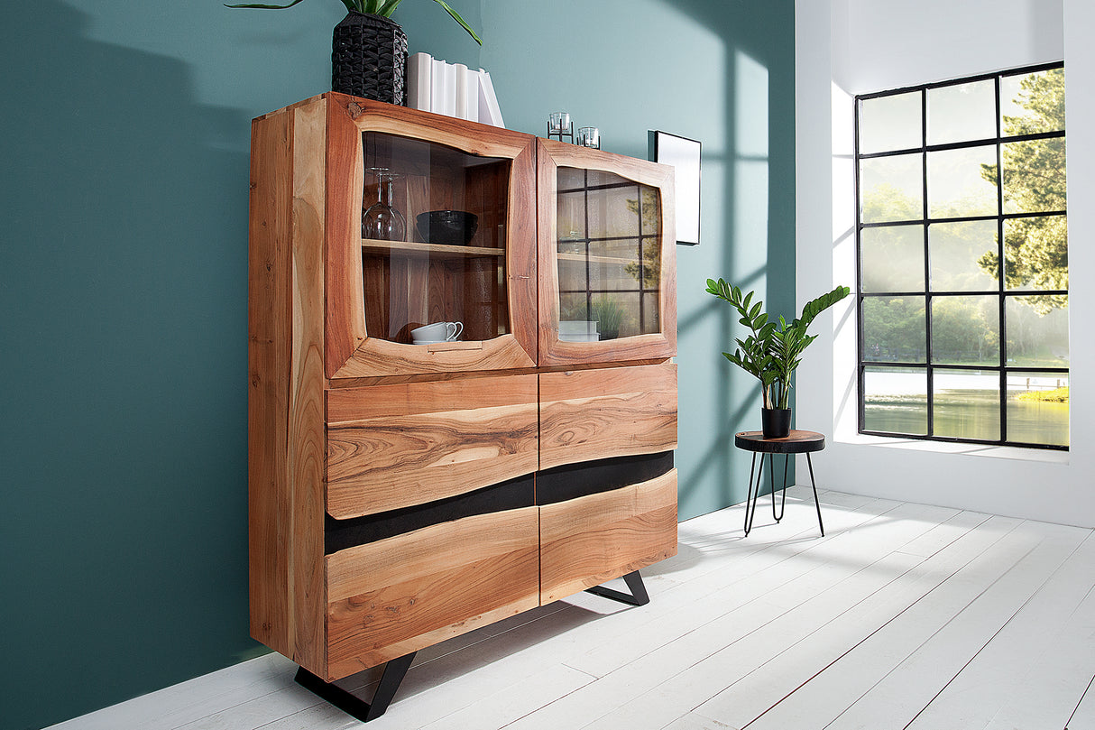 Highboard AMAZONAS 140cm Akazienholz