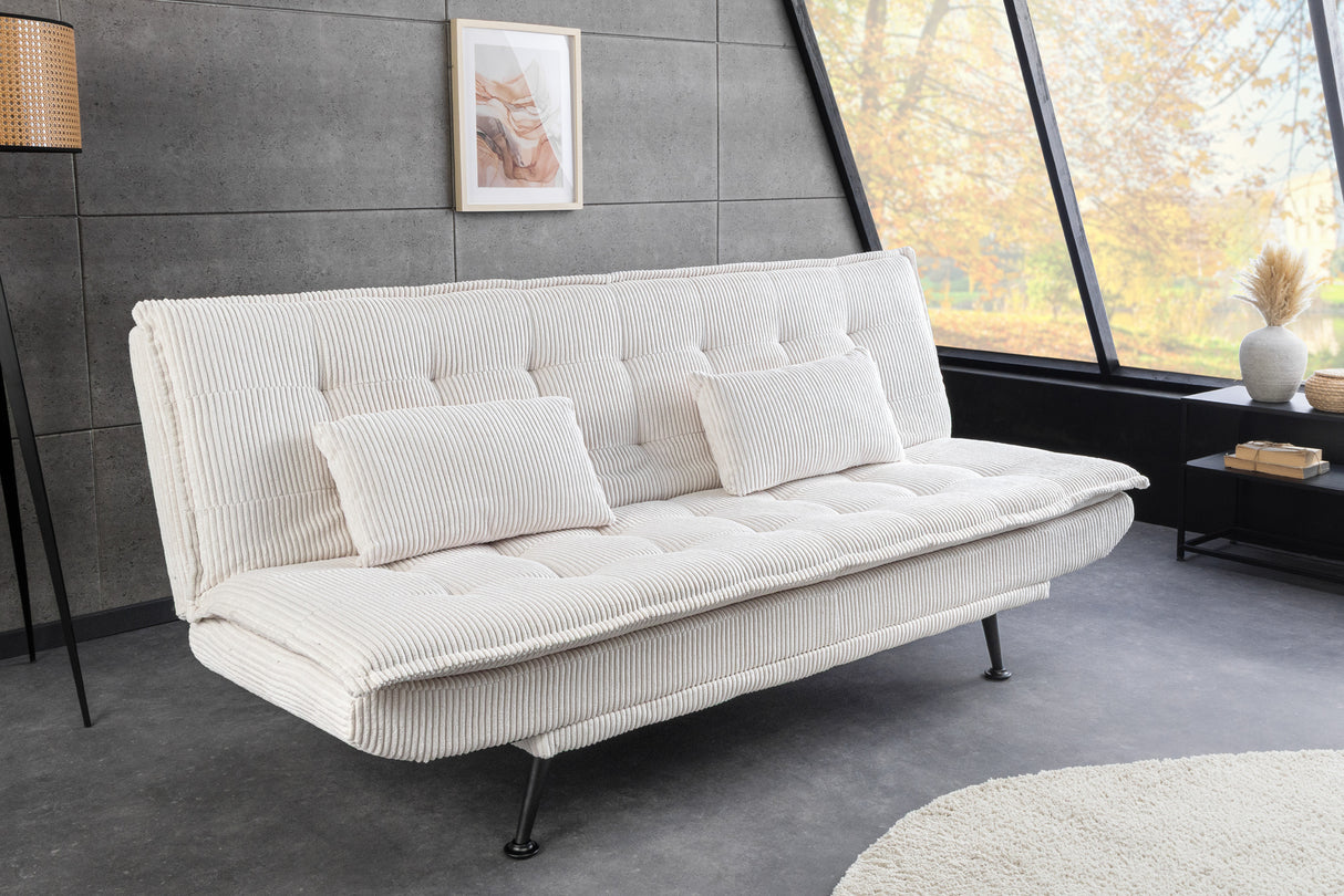 Sofa bed JAZZ 195cm 3-seater cord beige
