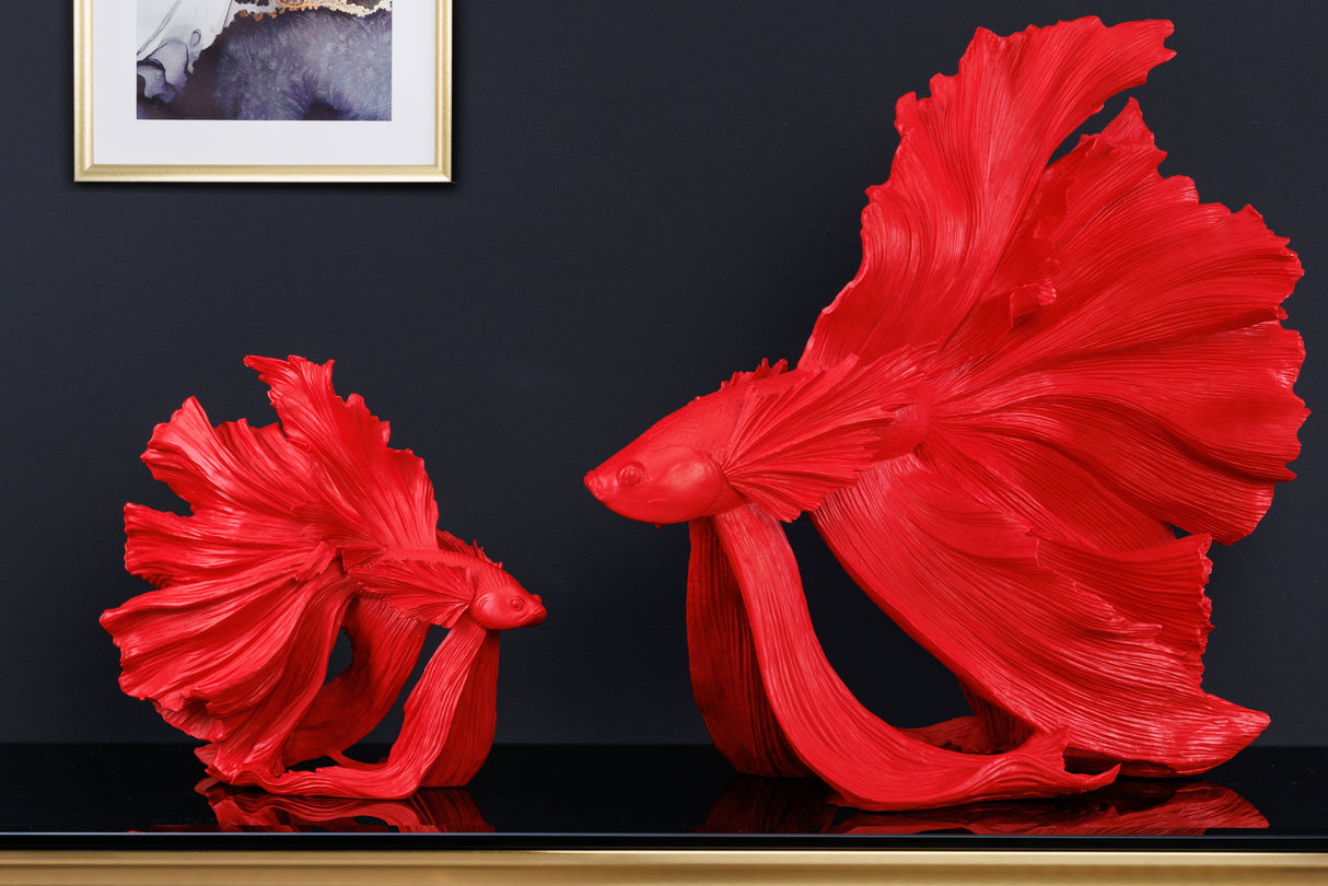 Decoration fish CROWNTAIL 35cm polyresin red