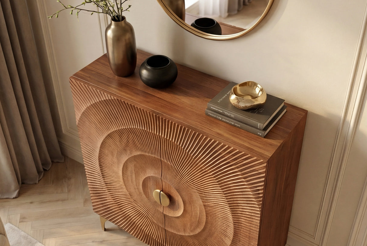 Highboard GOLDEN SUNSET 120cm 3D mango wood brown