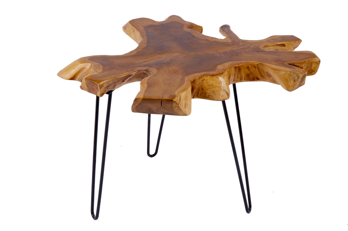 Couchtisch WILD 60cm massives Teakholz