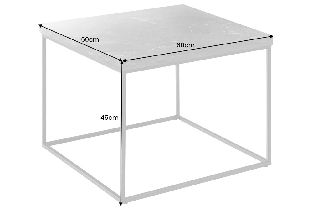 Couchtisch ARCHITECTURE 45cm weiß Marmoroptik