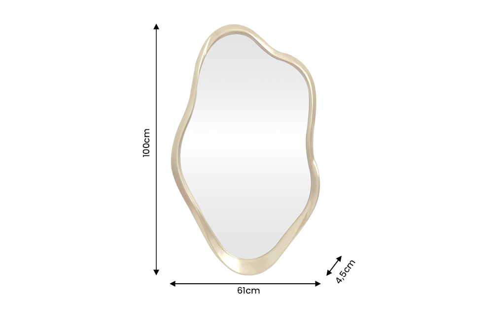 Wall mirror EMBER 100cm frame gold