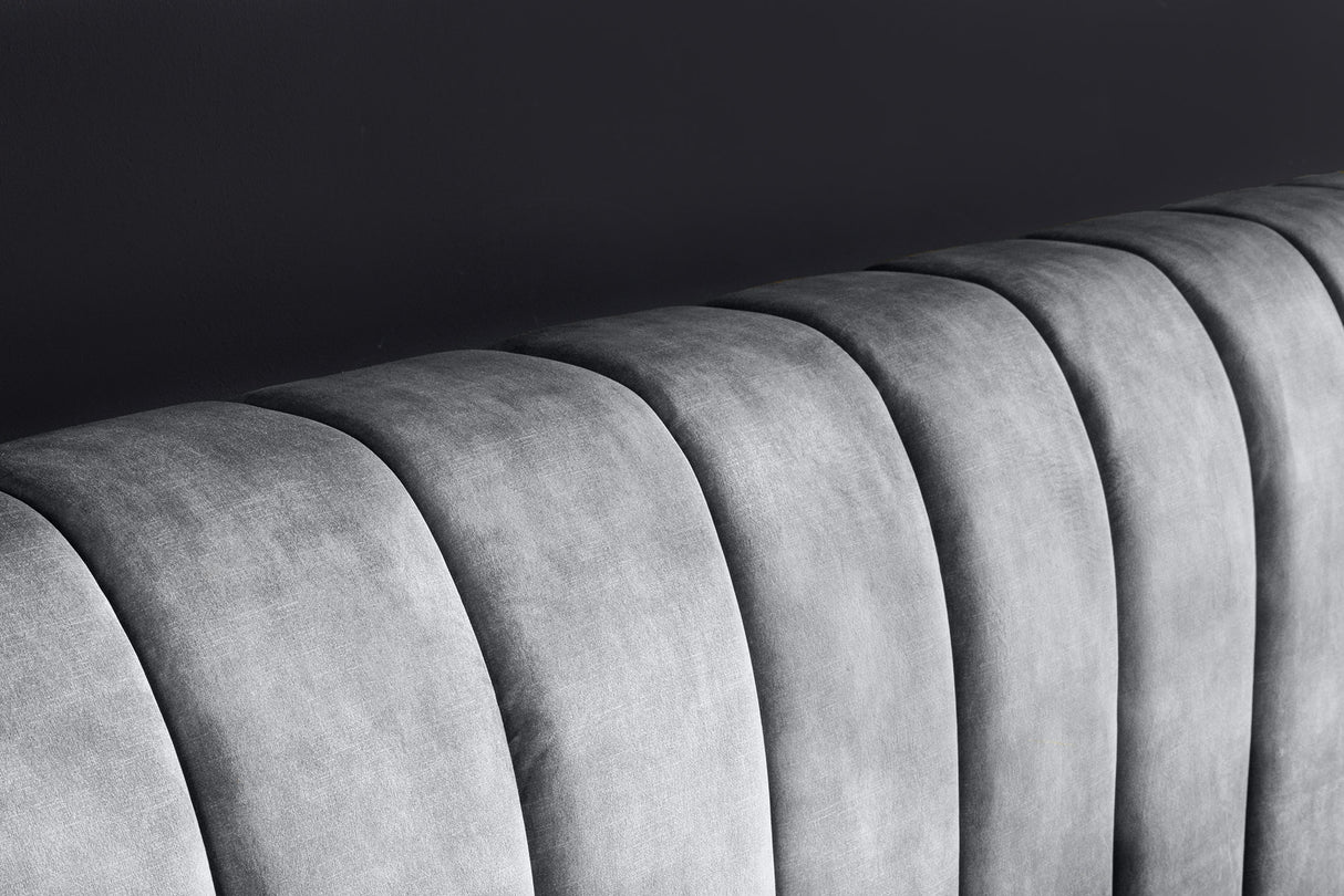 Bed AMSTERDAM 160x200cm velvet grey