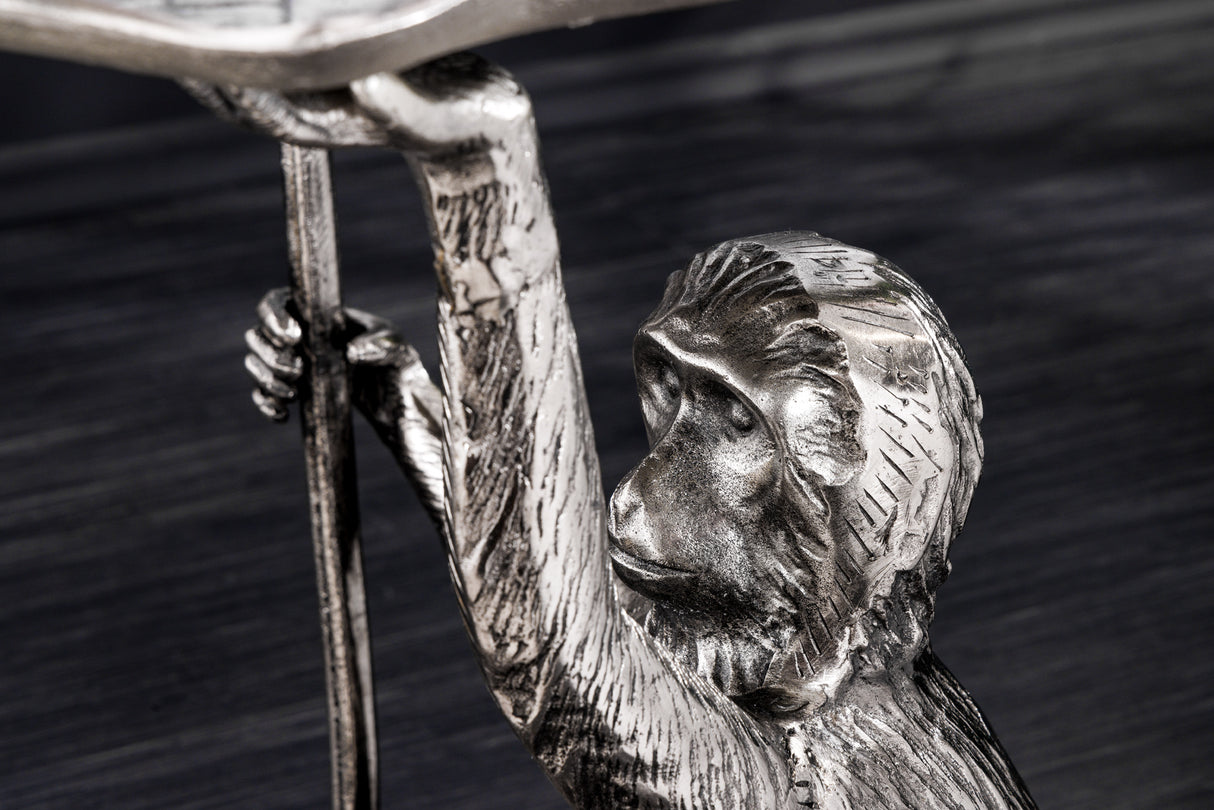 Beistelltisch WILDLIFE MONKEY 55cm silber