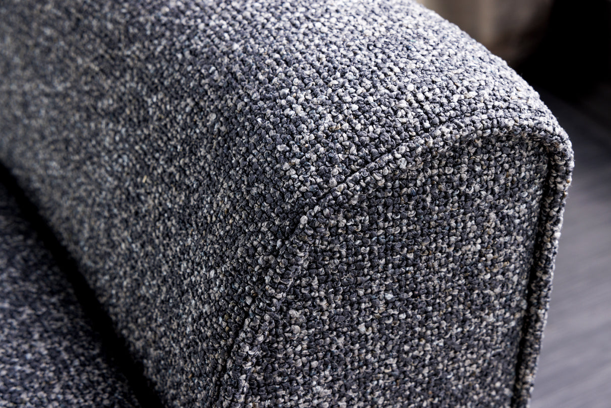 Bench SCARLETT 90cm bouclé anthracite in retro style