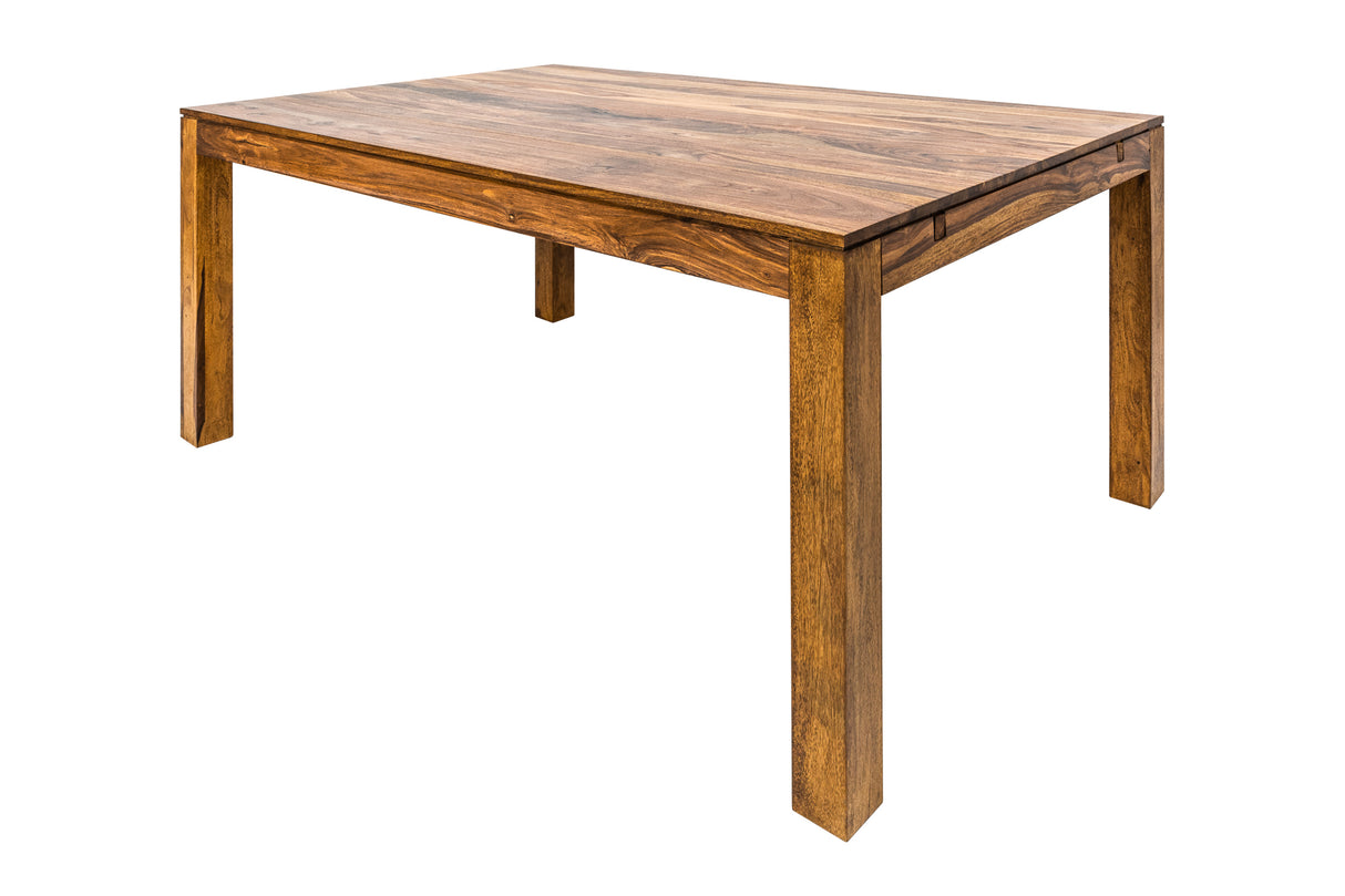 Dining table LAGOS 160-240cm w/ pegboards sheesham