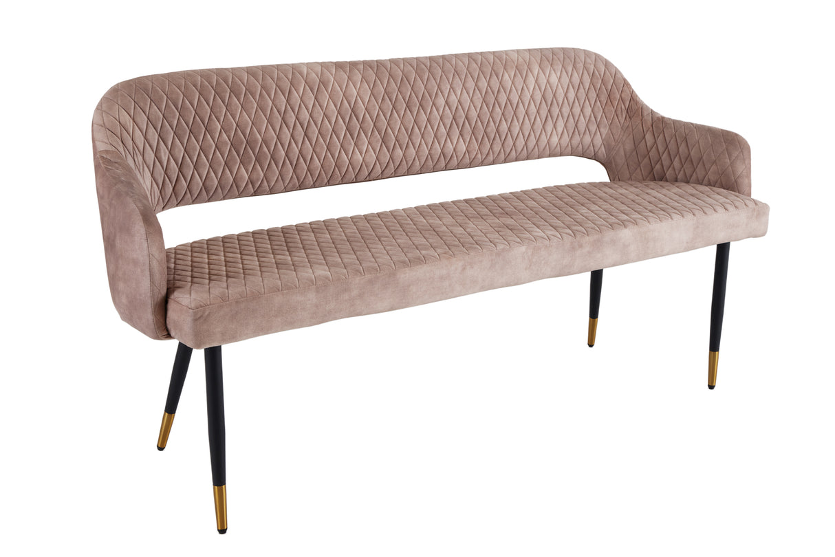 Bank PARIS 160cm Samt Champagner Greige