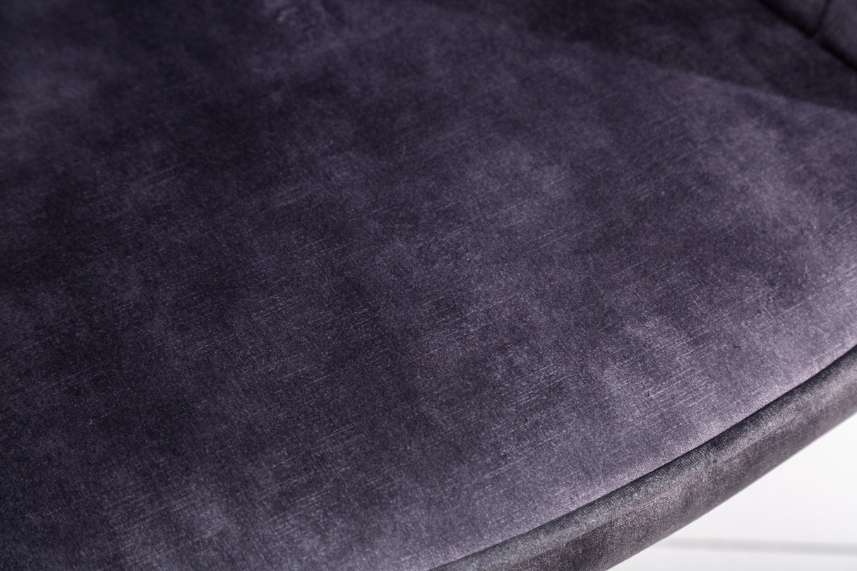 Bürostuhl TURIN 47-56cm mit Armlehnen Samt dunkelgrau