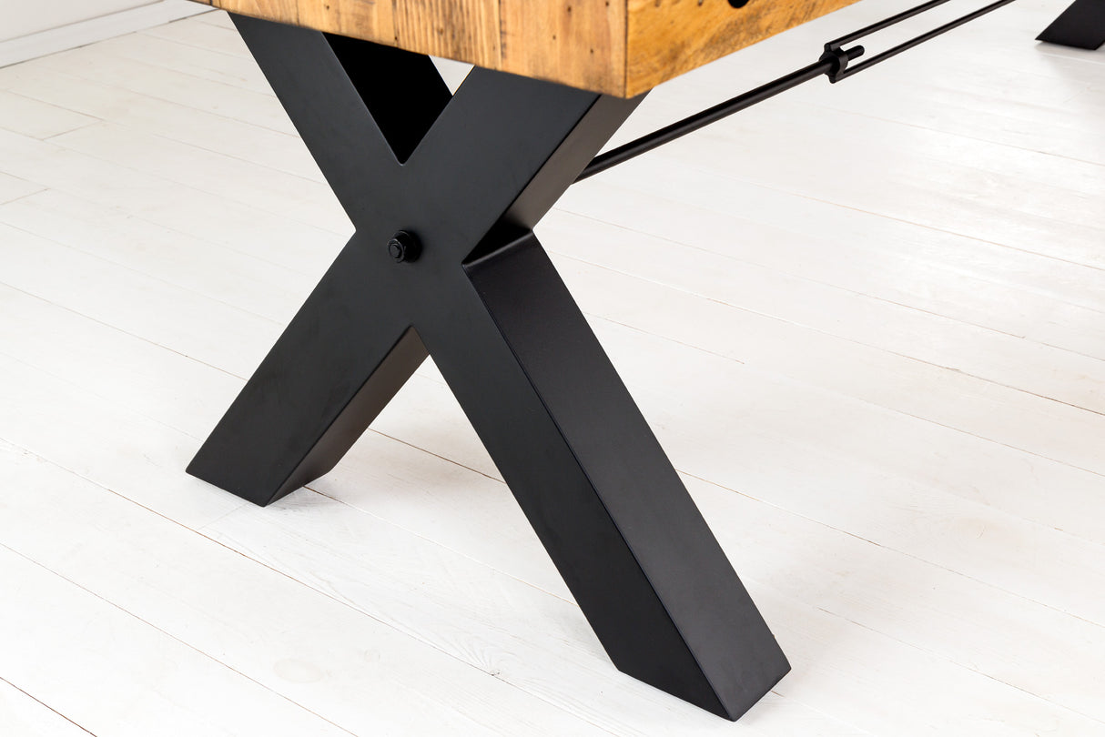 Dining table THOR 300cm X-legs pinewood vintage brown
