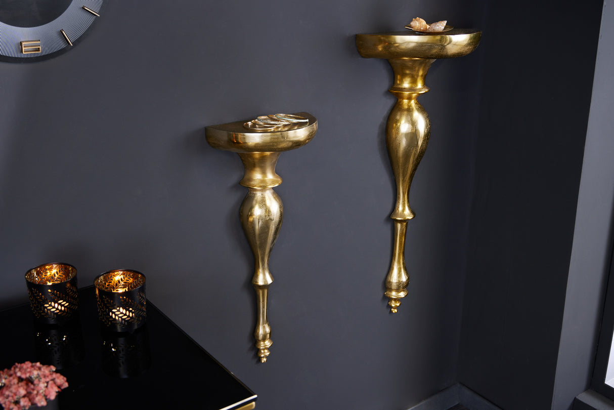 Wandkonsolenregal BAROCK SCALA 80cm gold