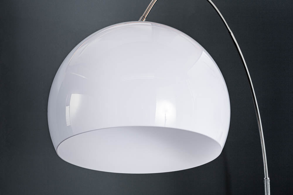 Floor lamp BIG BOW 175-205cm white w/ marble base