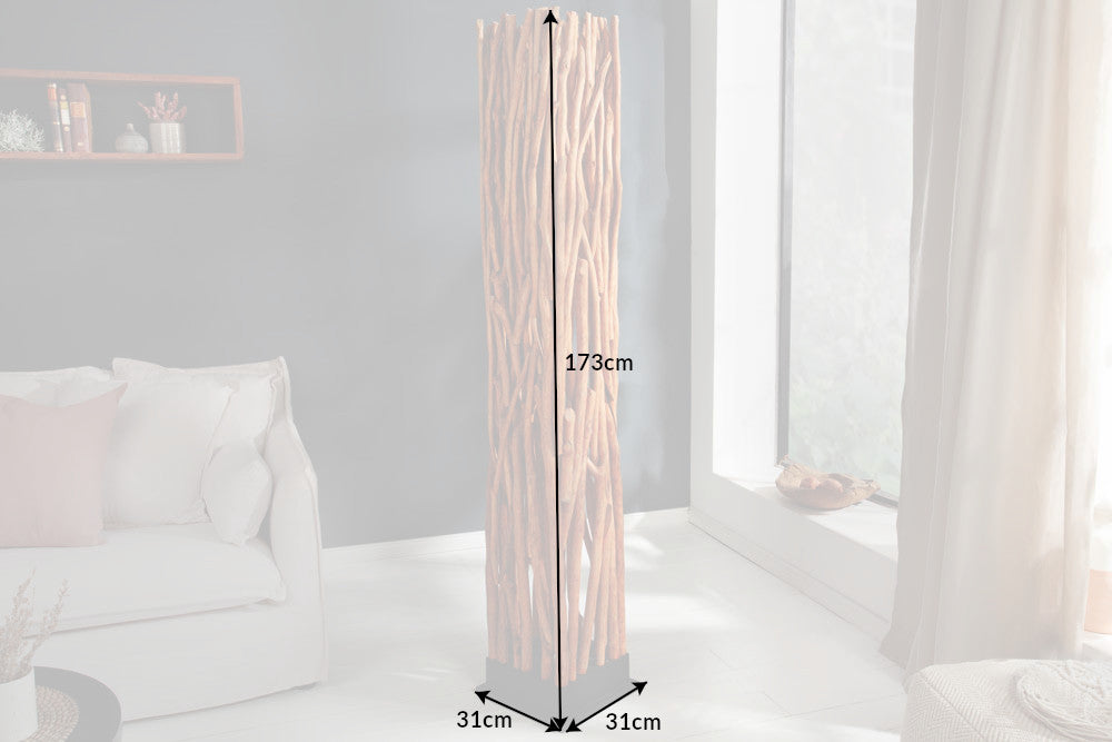 Floor lamp NATURE ART 175cm longan wood natural incl. light source