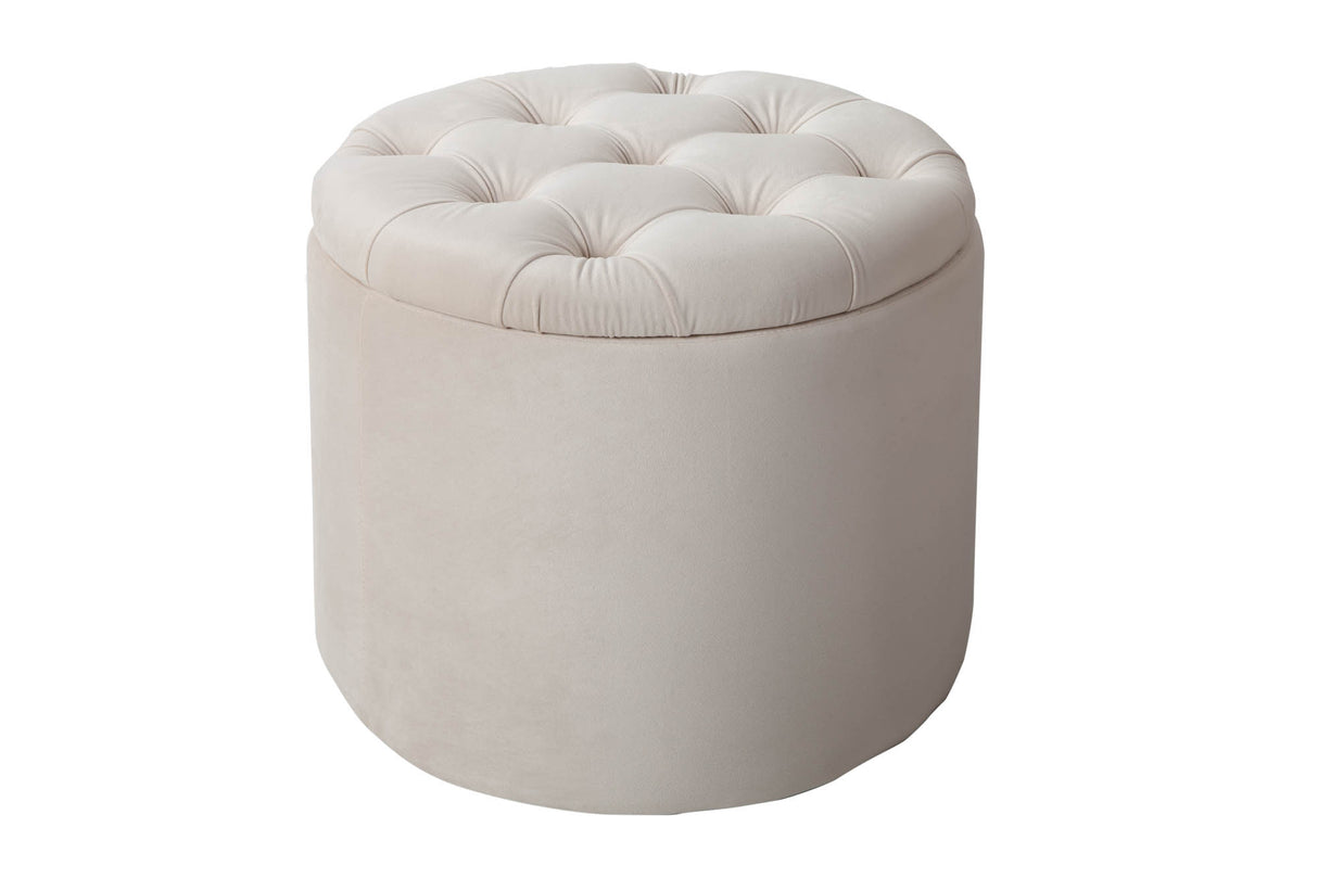Stool MODERN BAROCK STORAGE 50cm velvet beige
