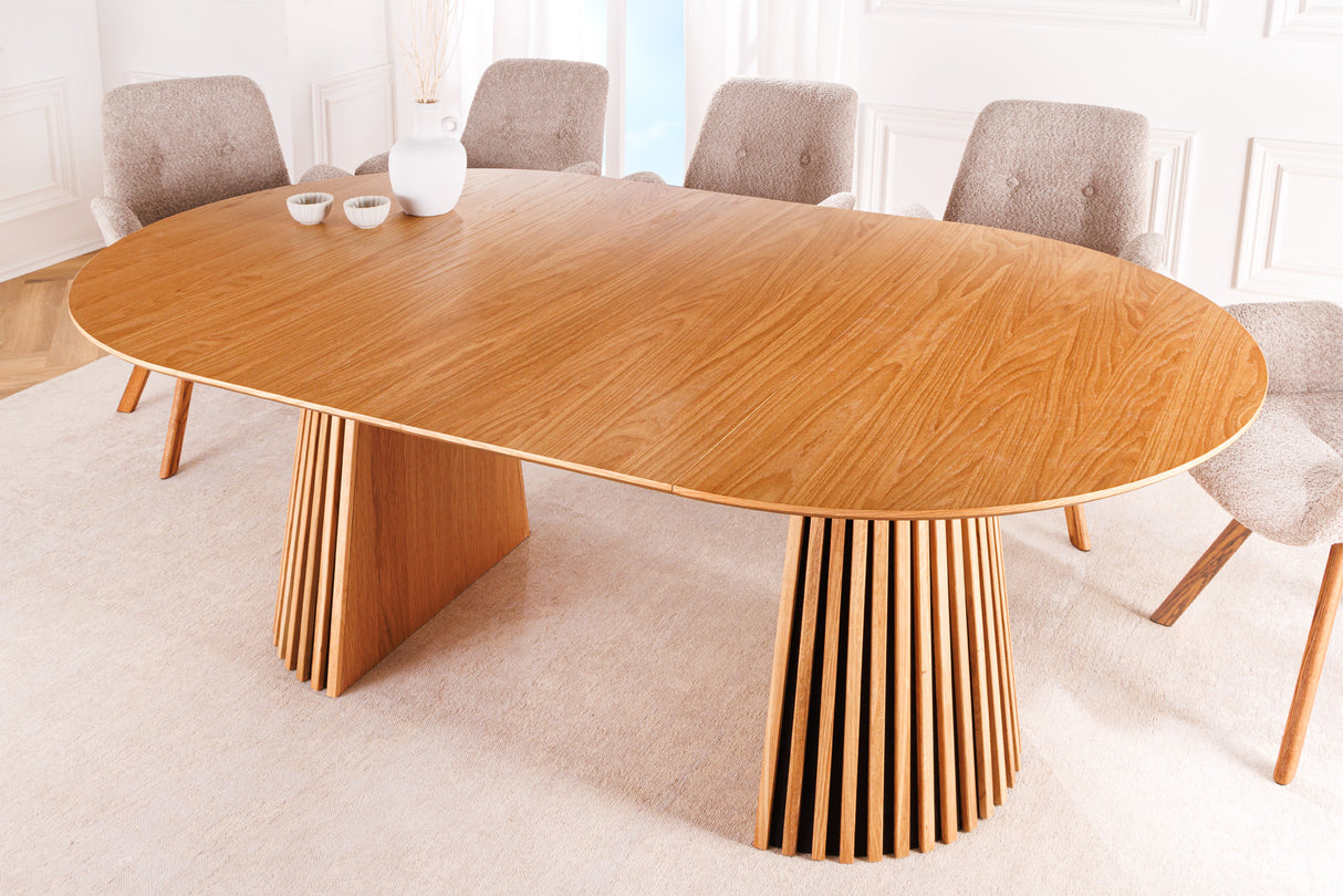 Esstisch VALHALLA WOOD rund 120-160-200cm ausziehbar Eiche natur