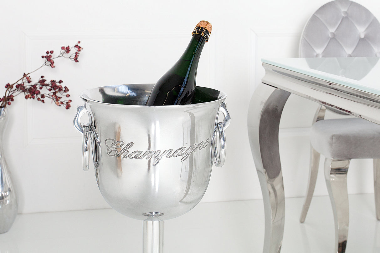Sektkühler CHAMPAGNE 75cm silber Aluminium