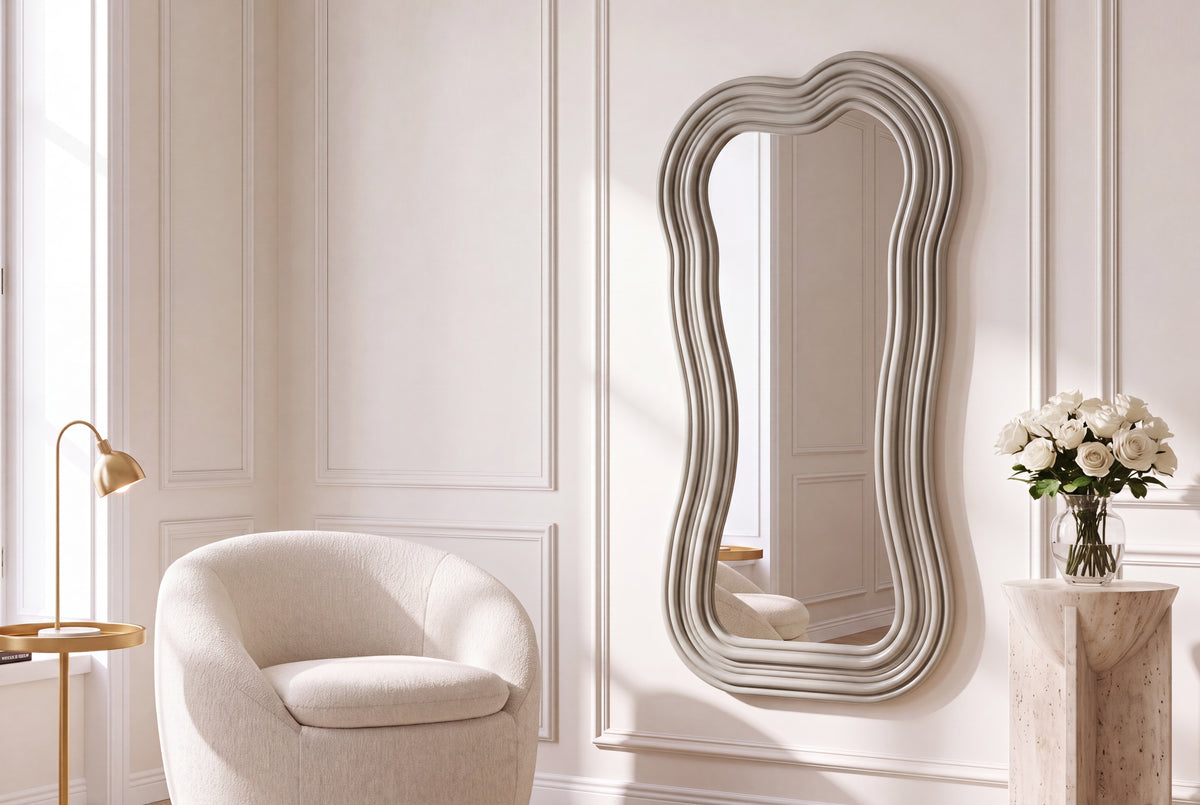 Wall mirror ALICE II 100cm greige