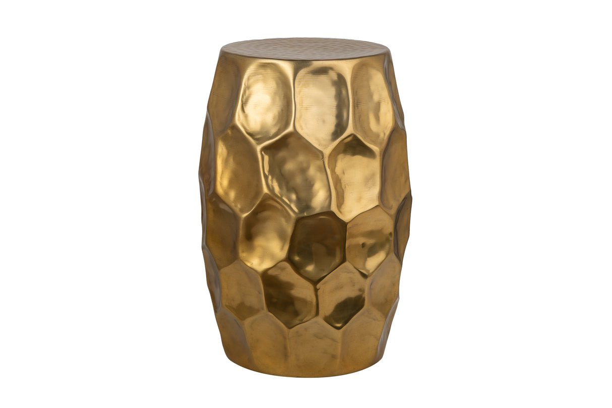 Side table ORGANIC ORIENT 50cm with hammer stroke effect gold