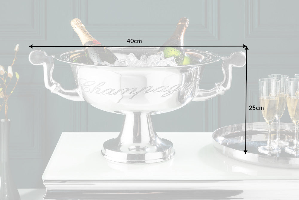 Champagne bucket CHAMPAGNE 40cm aluminium silver