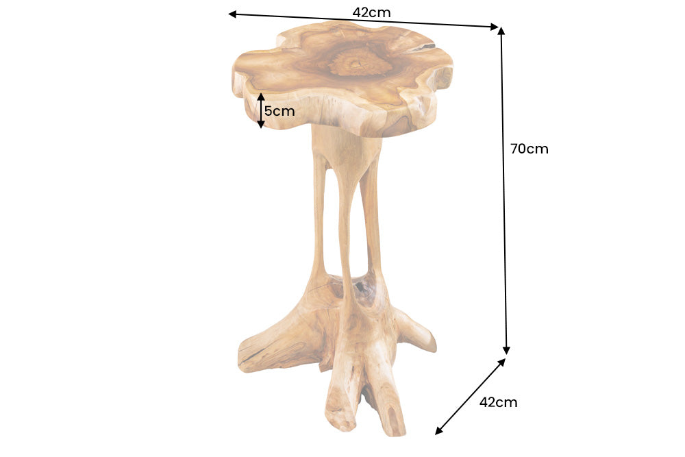 Beistelltisch ROOT 70cm Teakholz natur