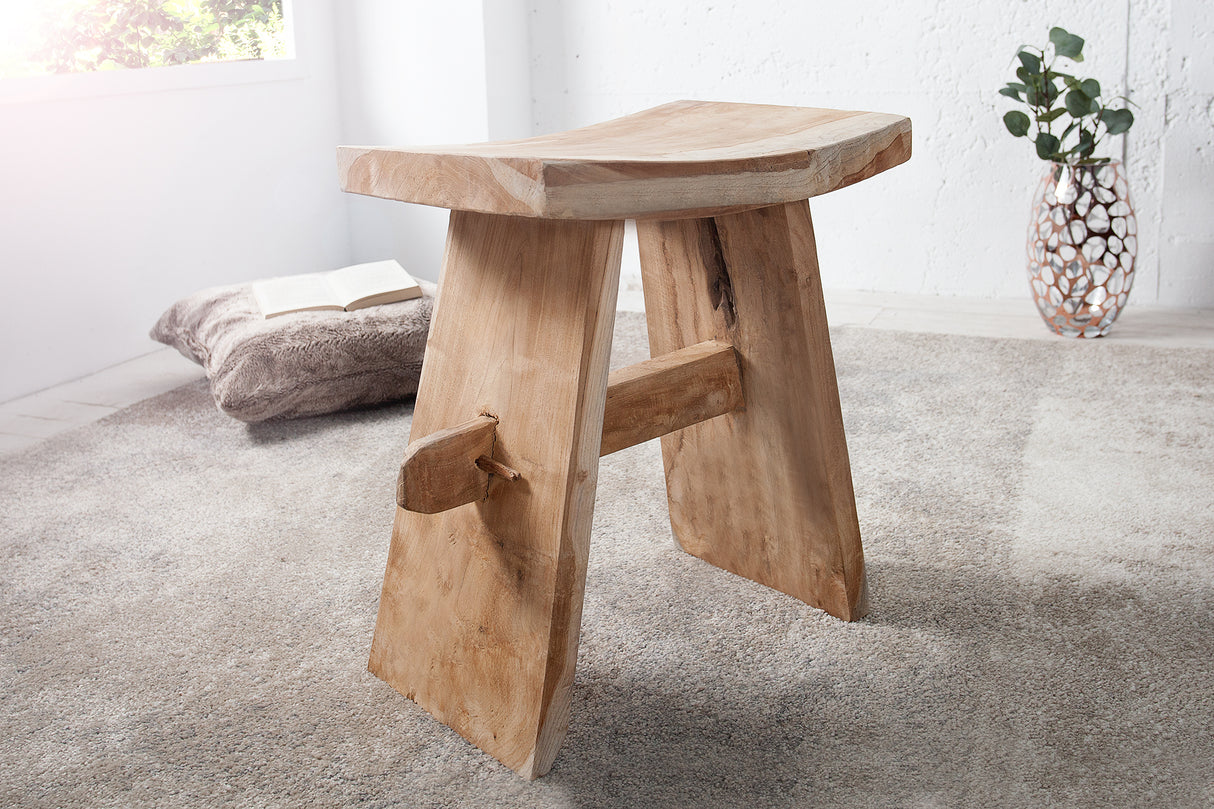 Stool ZEN 40cm teak wood nature