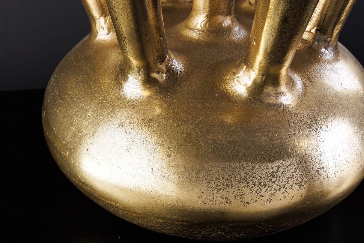 Vase KIYA 30cm gold 7 mit Blumenöffnungen