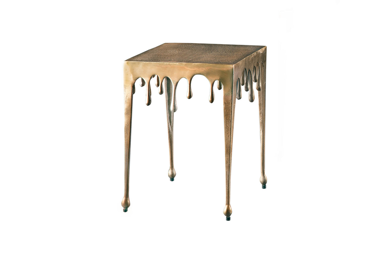 Beistelltisch LIQUID LINE S 45cm quadratisch gold