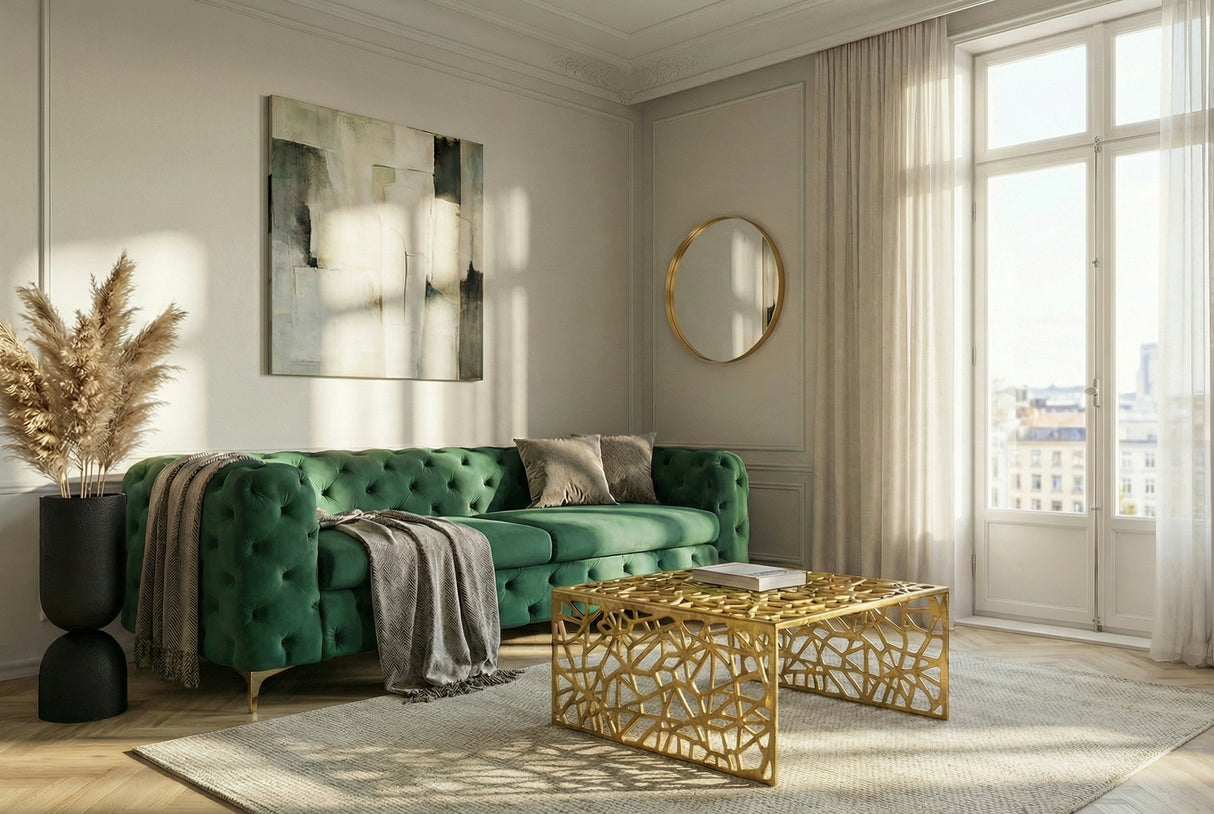 Coffee table ABSTRACT 60cm gold