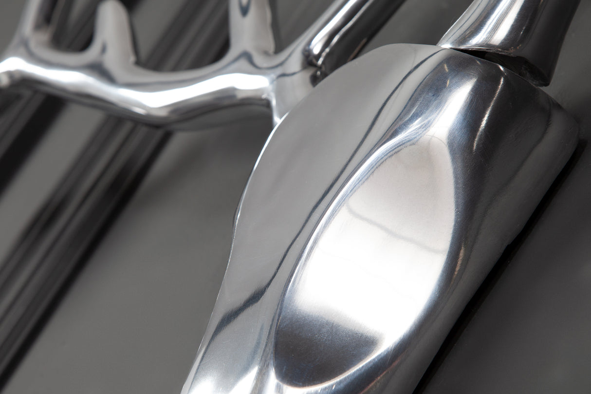 Hirschgeweih VEADO 90cm Aluminium silber