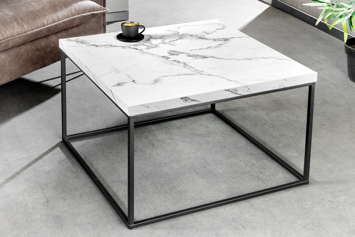 Couchtisch ARCHITECTURE 45cm weiß Marmoroptik