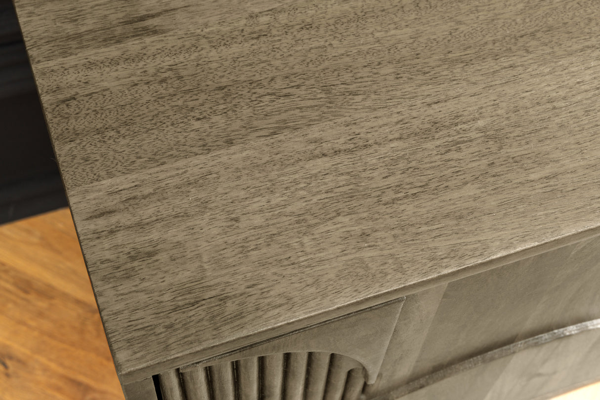 TV Board ART DECO 200cm 3D mango wood grey