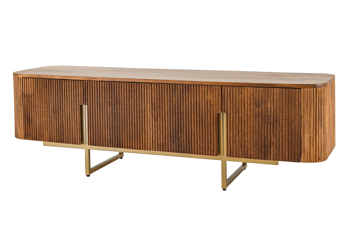 TV-Board GATSBY 160cm Retro-Stil Mango-Gold