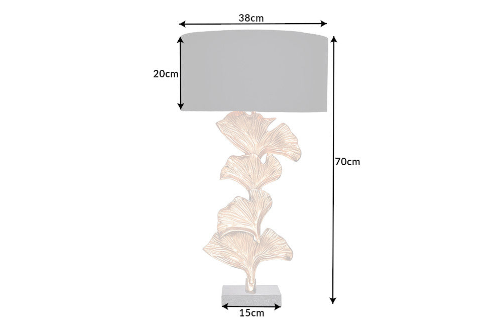 Table lamp GINKGO 70cm gold w/o shade / adjustable lampshade