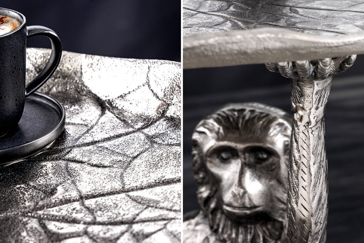 Beistelltisch WILDLIFE MONKEY 55cm silber
