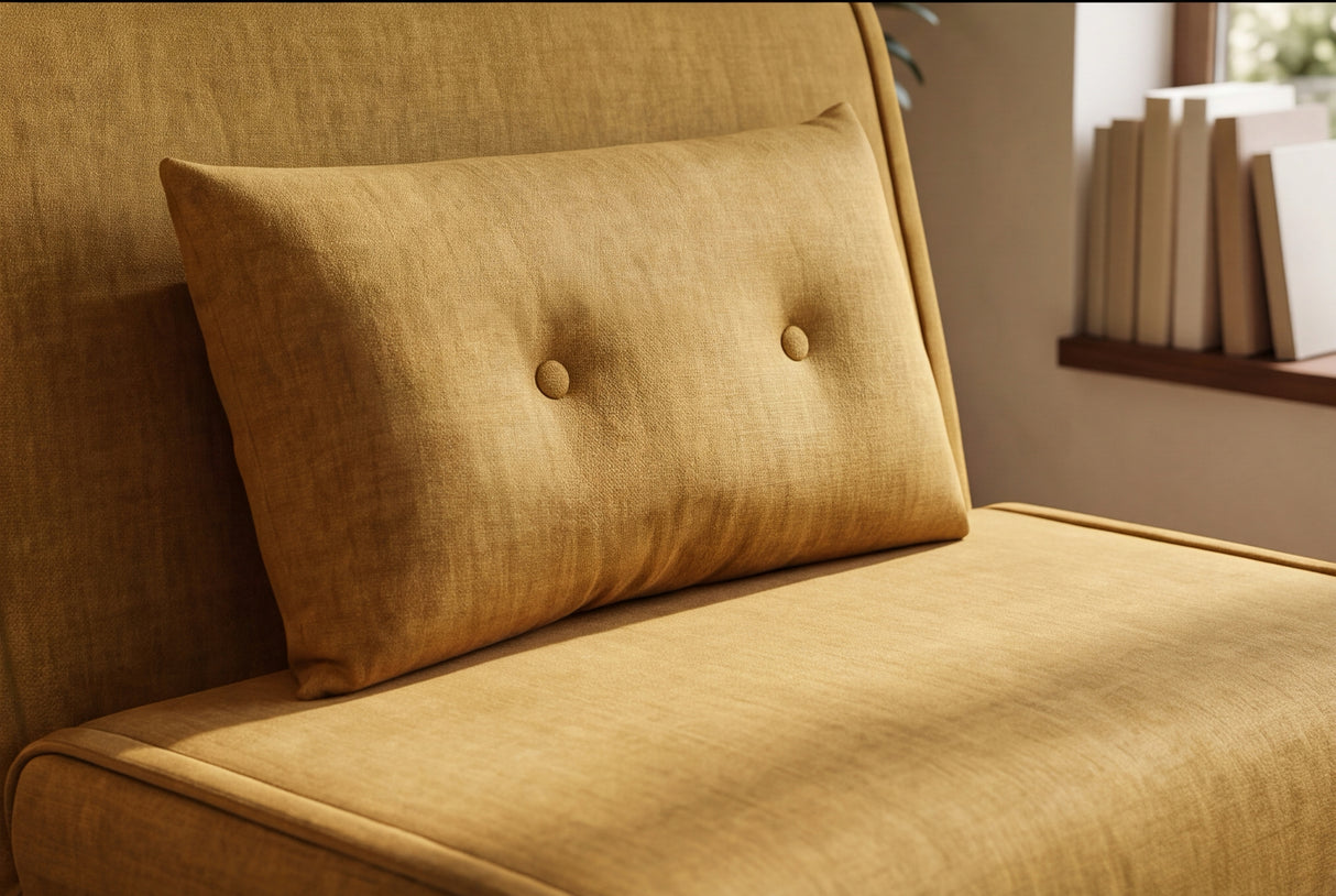 Sleeping chair SMART MULTIFUNCTION 100cm velvet mustard yellow