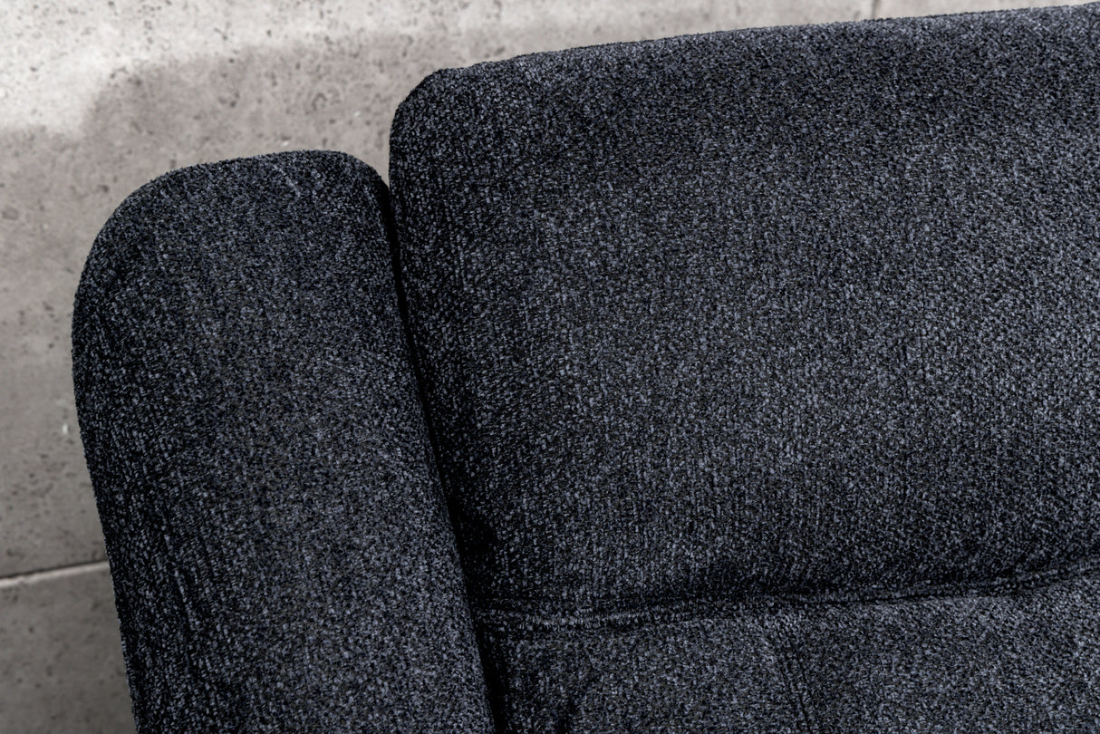 Cinema armchair HOLLYWOD 5-seater textured fabric dark grey