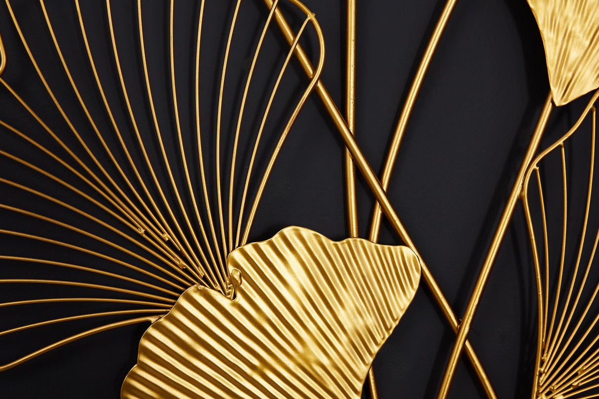 Wanddekoration GINKGO 110cm gold