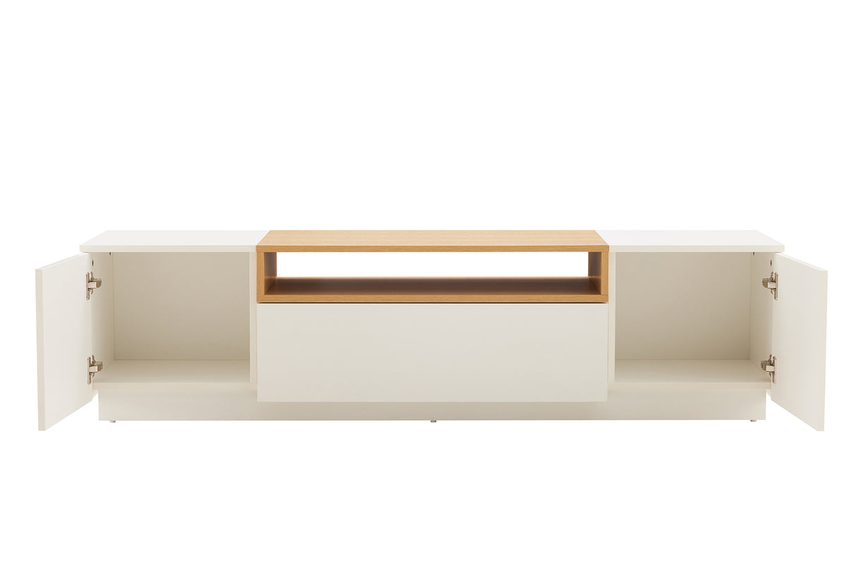 TV-Platte LOFT 160 cm weiß natur