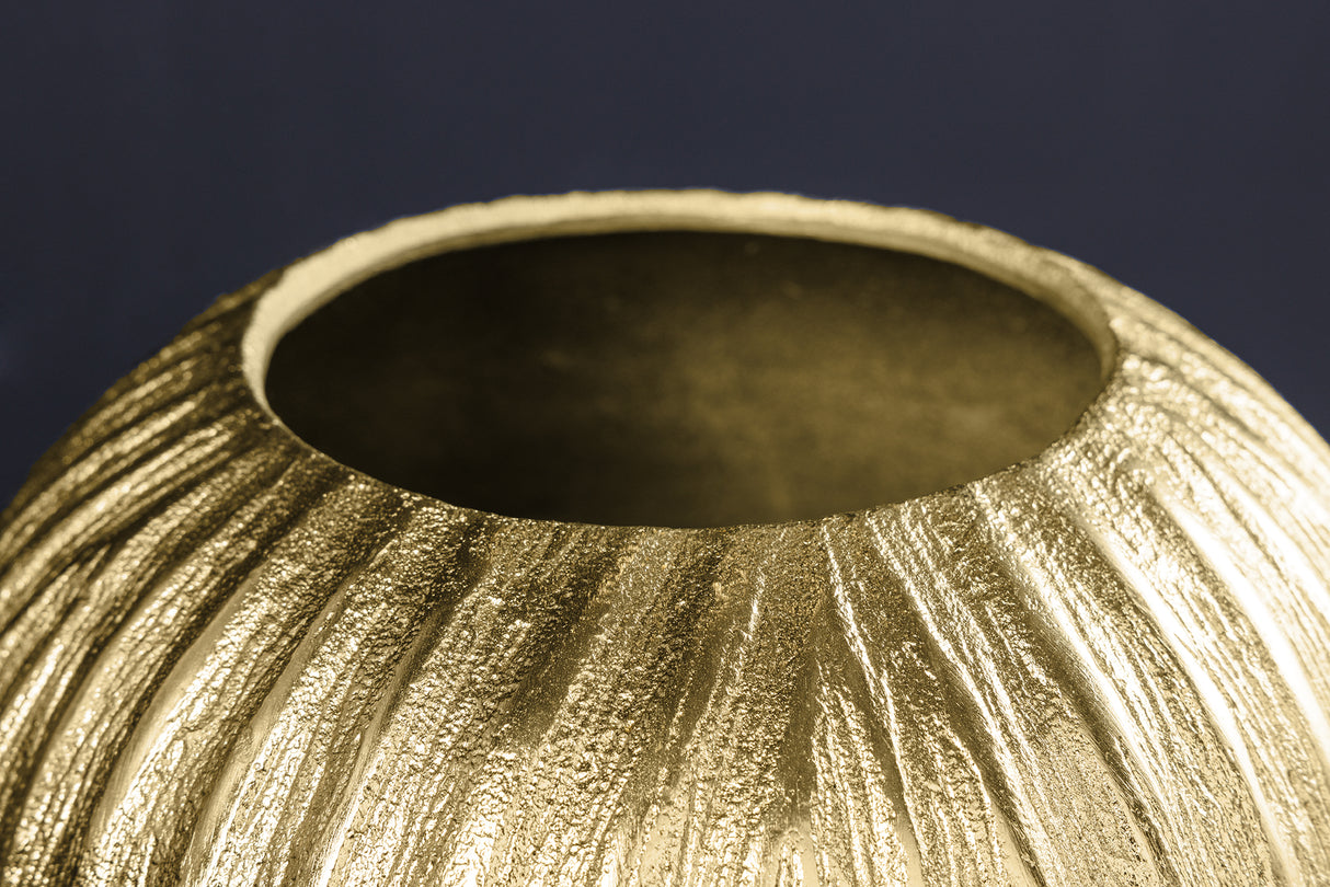 Decor Vase ELEGANCE 20cm with hammer stroke effect antique gold