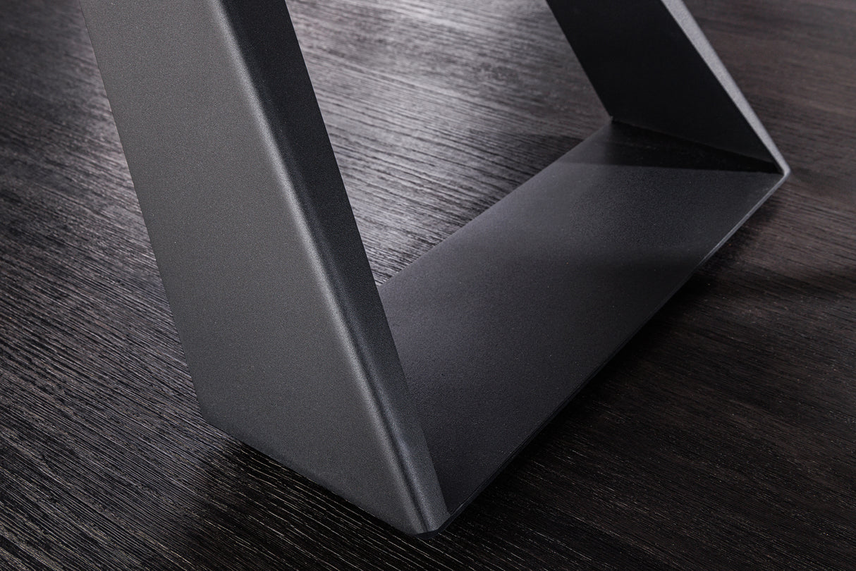 Dining table CONCORD 180-230cm extendable marble look graphite ceramic tempered glass