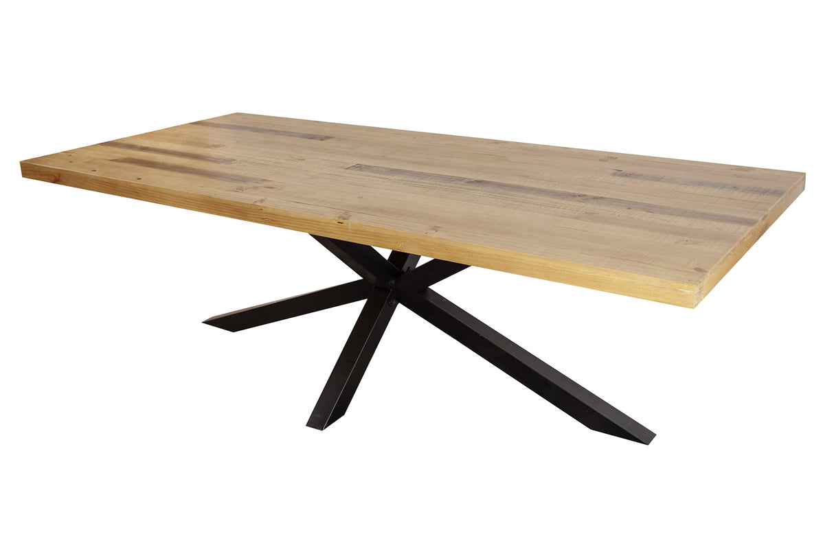 Esstisch GALAXIE 200cm Kiefernholz vintage braun
