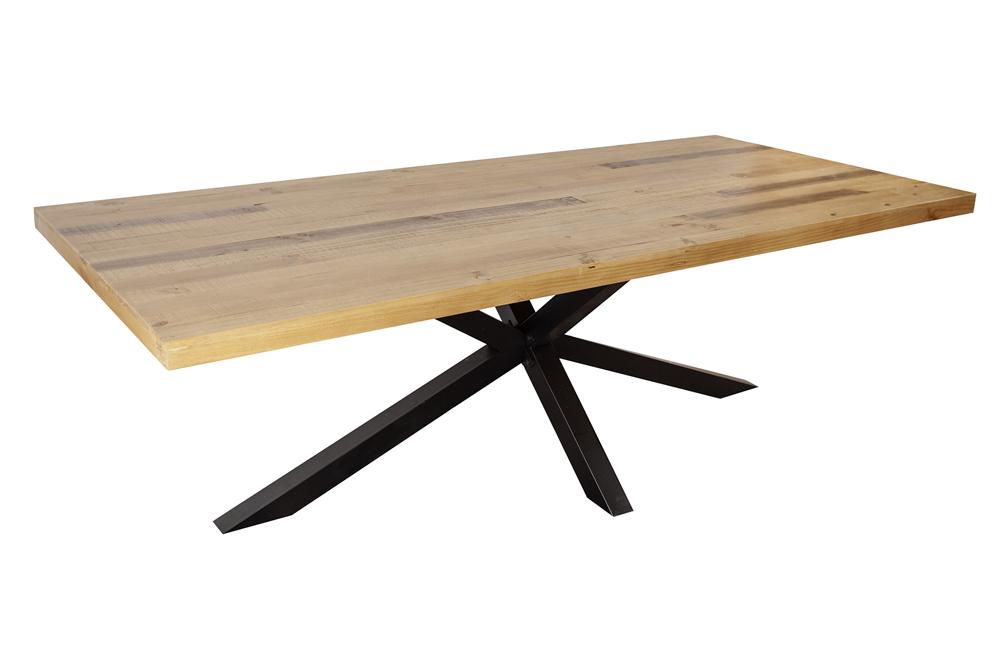Esstisch GALAXIE 200cm Kiefernholz vintage braun