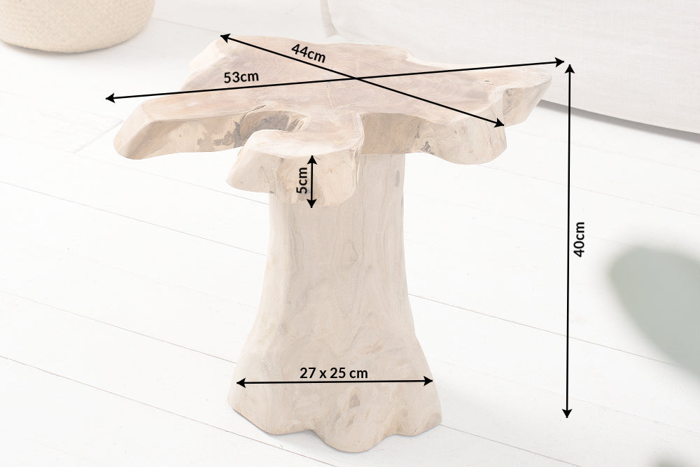 Beistelltisch ROOT 40cm massives Teakholz