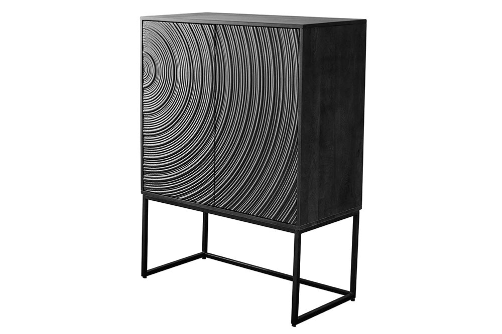 Highboard ORBIT 120cm 3D mango wood black