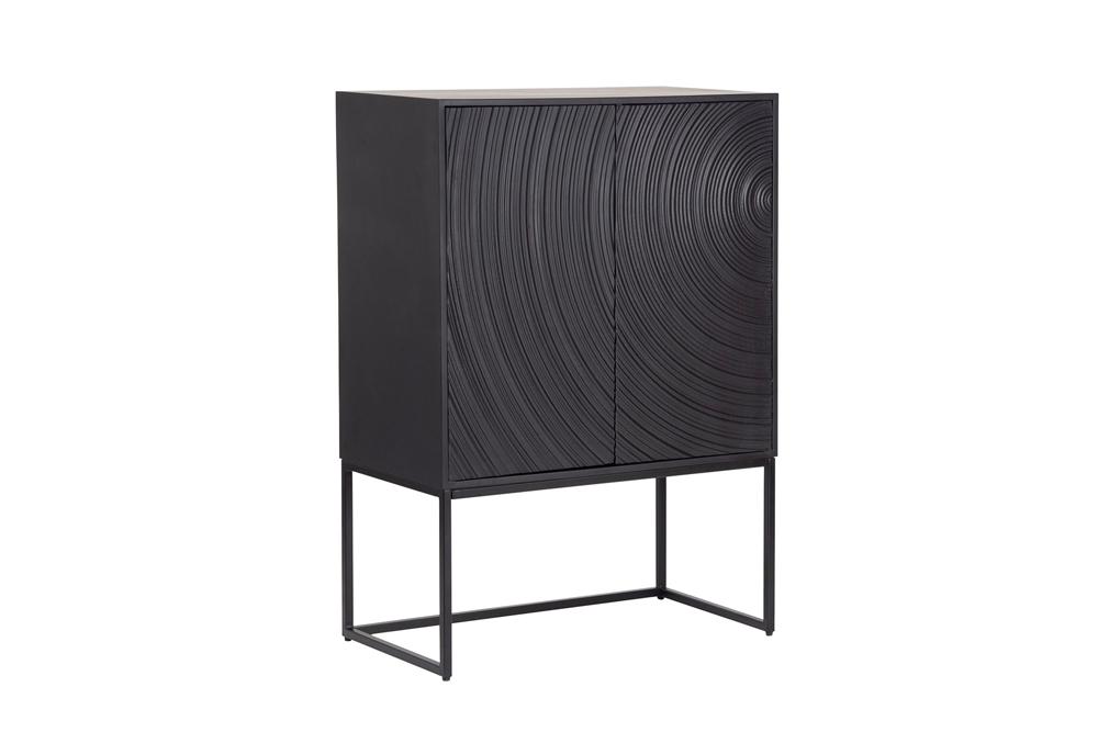 Highboard ORBIT 120cm 3D mango wood black