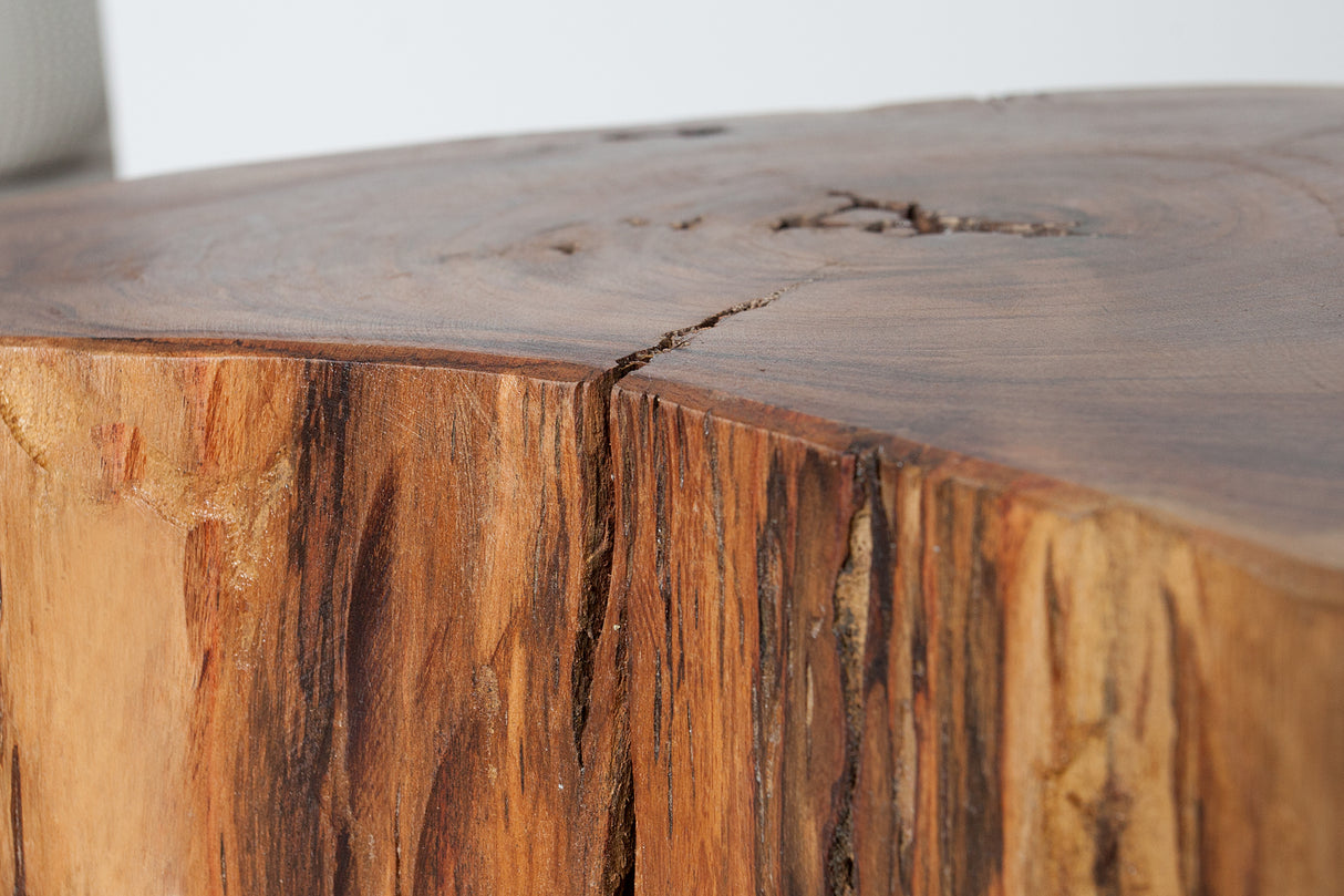 Side table PURE 30cm trunk massive acacia wood