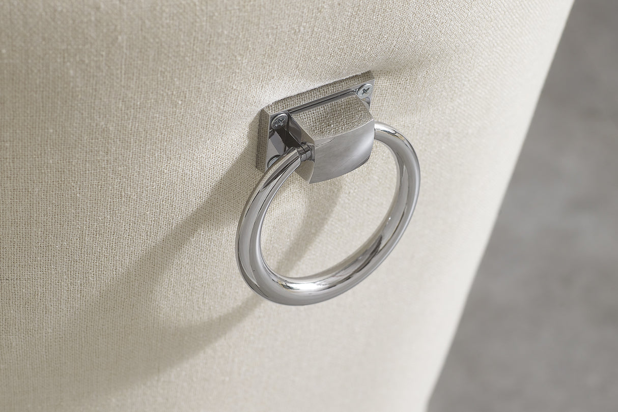 Stuhl CASTLE mit Komfortgriff, Leinenbezug beige im Barockstil