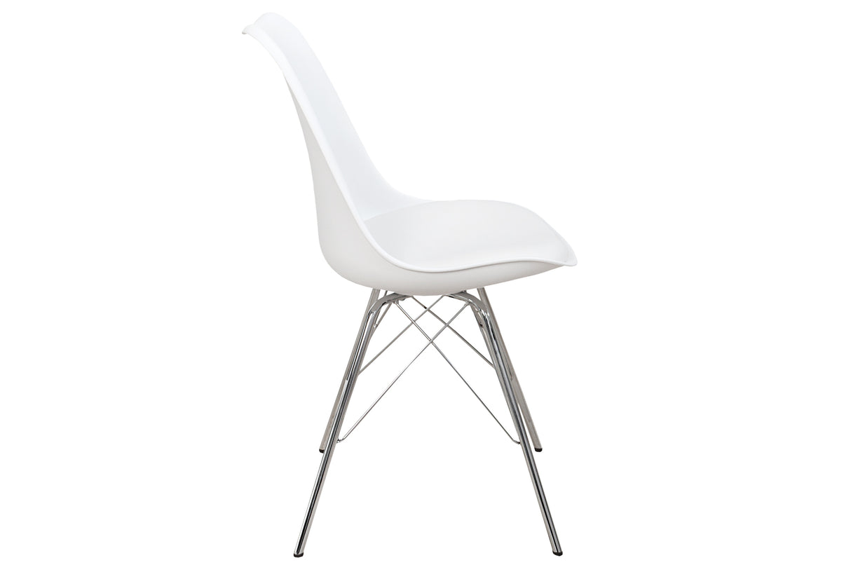 Stuhl SCANDINAVIA MASTERPIECE Retrostil weiß