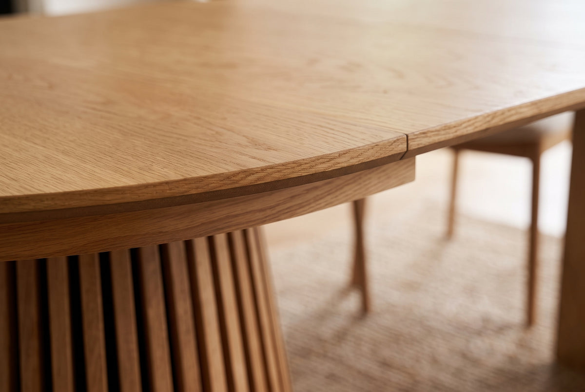 Esstisch VALHALLA WOOD rund 120-160-200cm ausziehbar Eiche natur