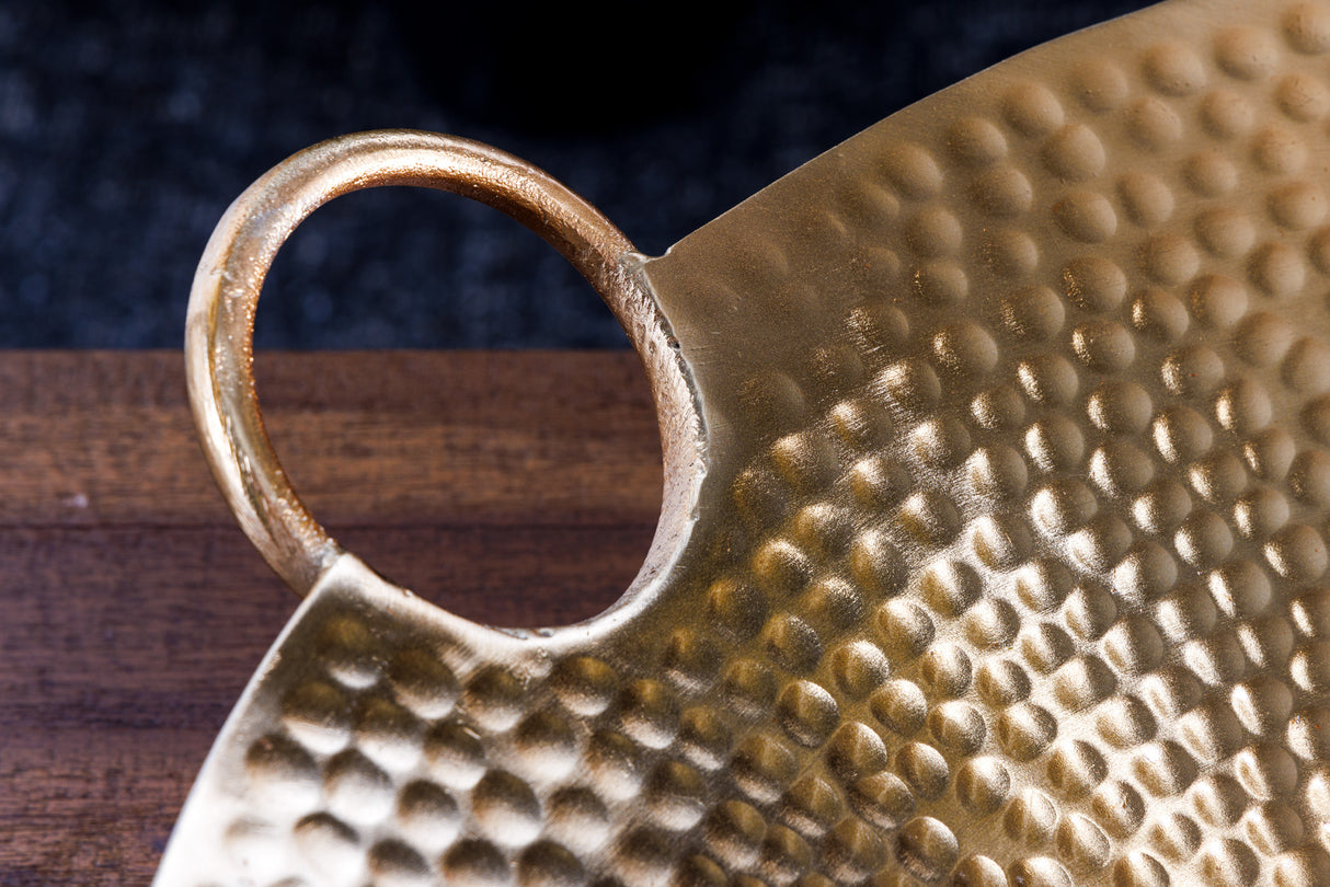 Decoration bowl ORIENT 55cm with hammer stroke effect gold